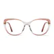 Cat-eye Transparent Brown Eyeglasses